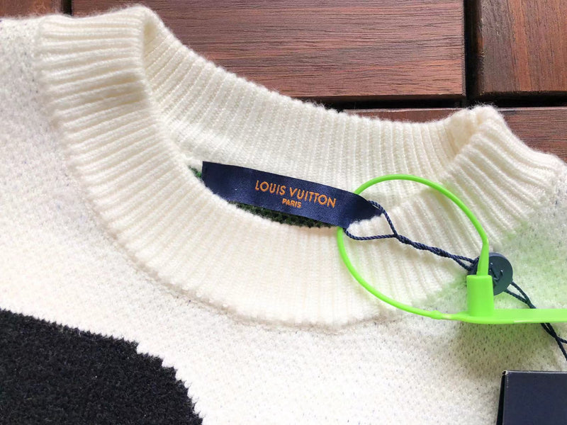 Suéter Louis Vuitton Intarsia Cashmere Wool Crewneck