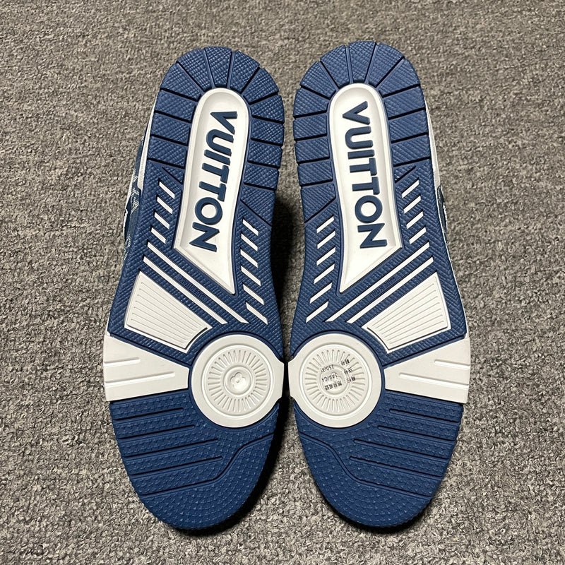 Louis Vuitton LV Trainer Monogram Denim White Blue