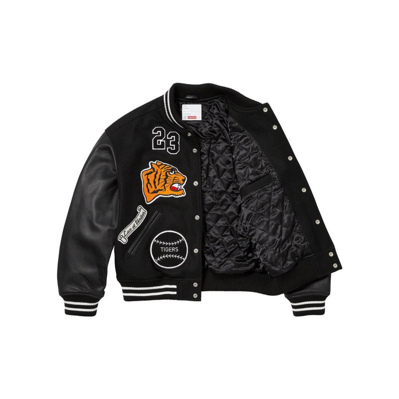 Jaqueta Supreme Tiger Varsity Jacket Black