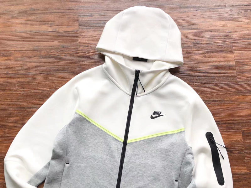 Jaqueta Nike Tech Fleece "White/Grey Green Detail"