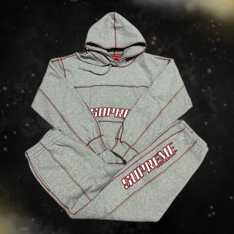 Conjunto Supreme Coverstitch Hooded Grey