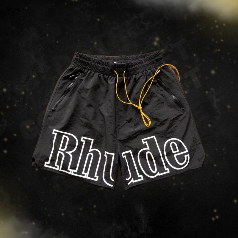 Bermuda Rhude “RH Logo Shorts Black/White”