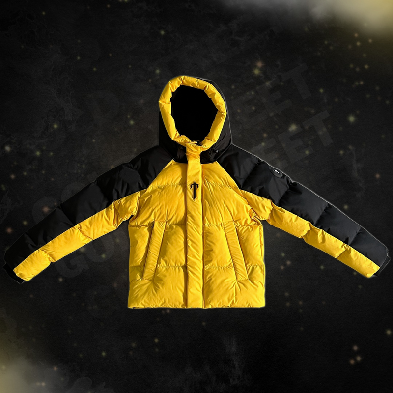 Jaqueta Trapstar "Decoded Arch Puffer Jacket Black Yellow"