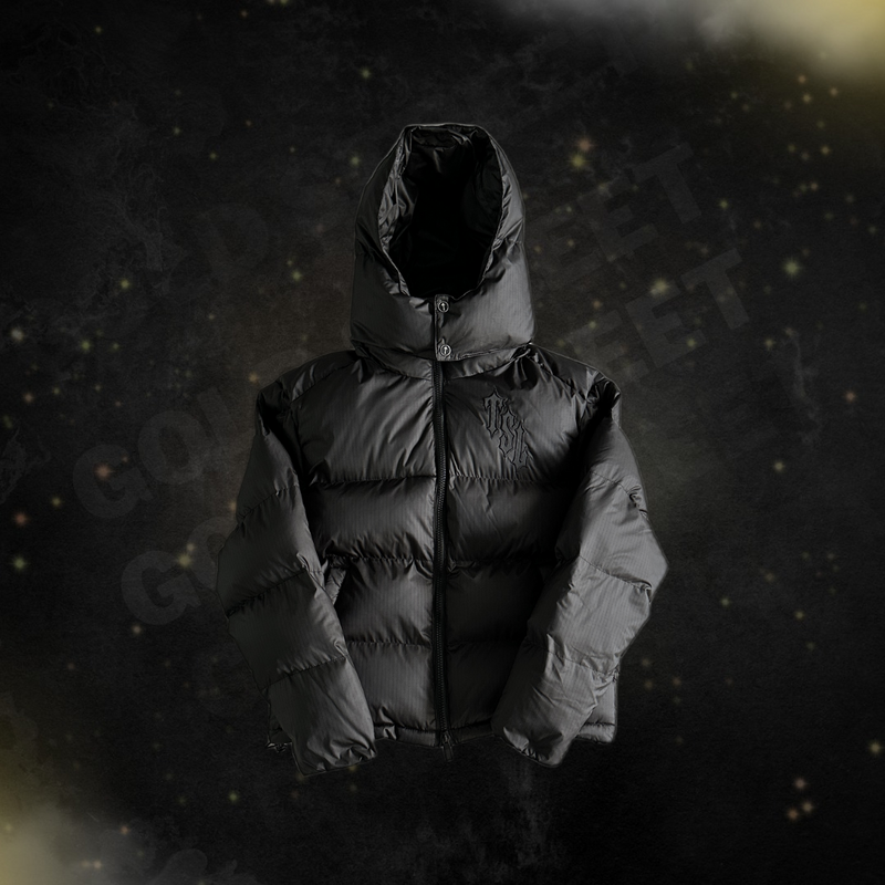 Jaqueta Trapstar "Shooters Detachable Hooded Puffer Triple Black"