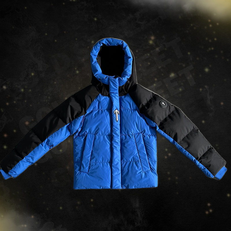 Jaqueta Trapstar "Decoded Arch Puffer Black Blue"