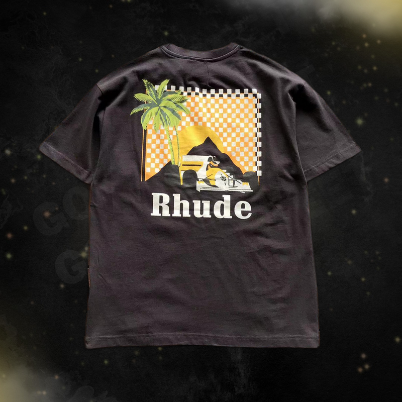 Camiseta Rhude Moonlight Tropics Black