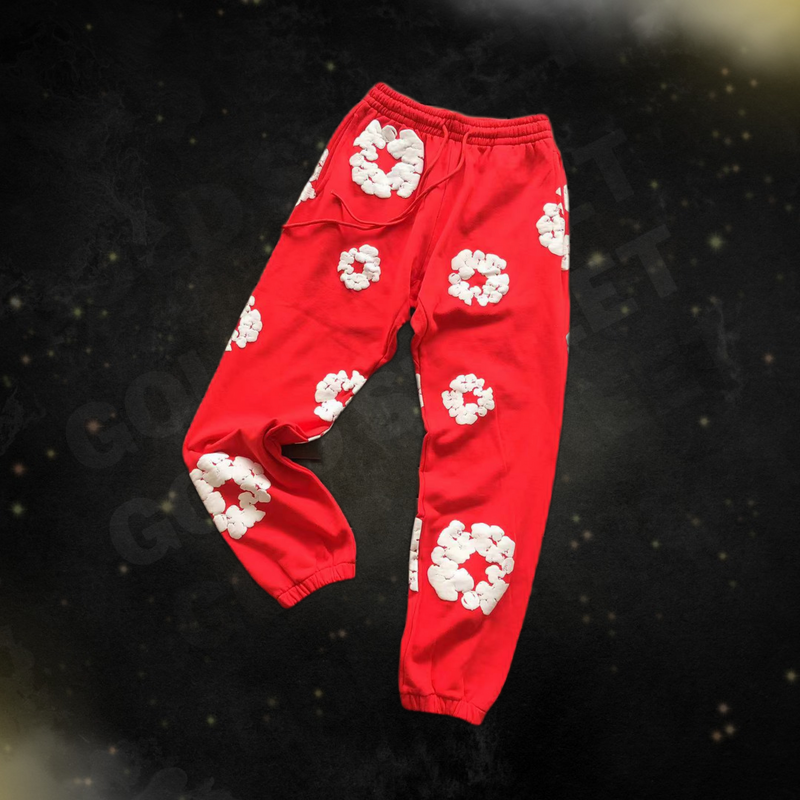 Calça Denim Tears The Cotton Wreath Red