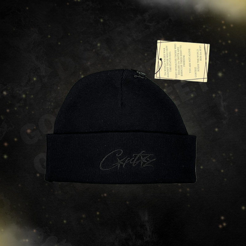 Touca Corteiz "Beanie Black Embroidery"