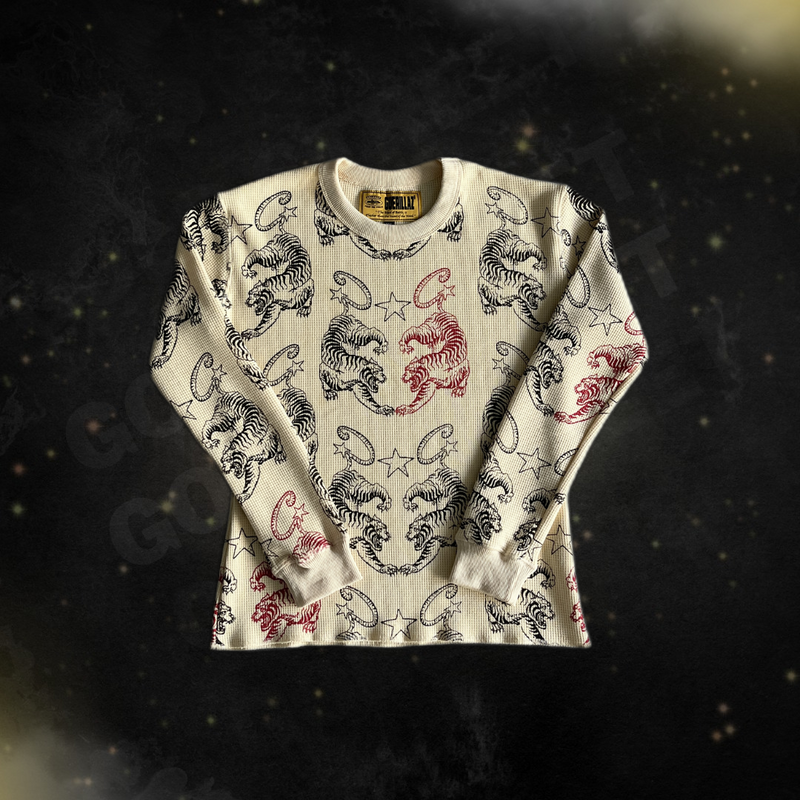 Camisa Manga Longa Corteiz “Twin Tigers Waffle Long Sleeve”