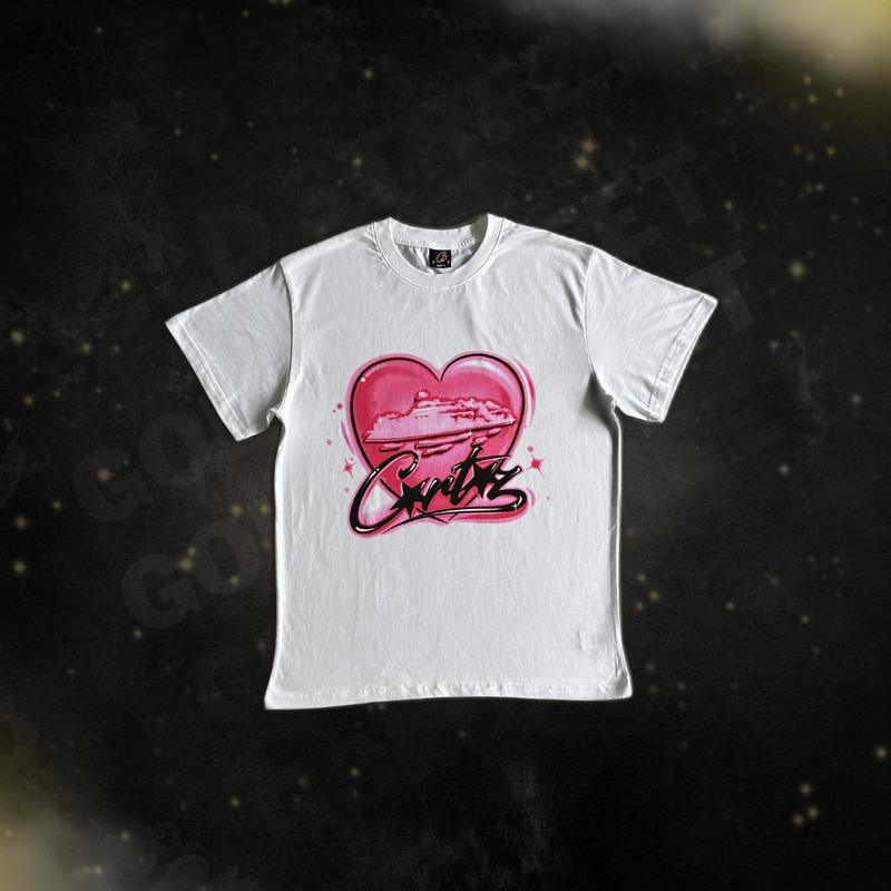 Camiseta Corteiz "Pink Heart Tee"