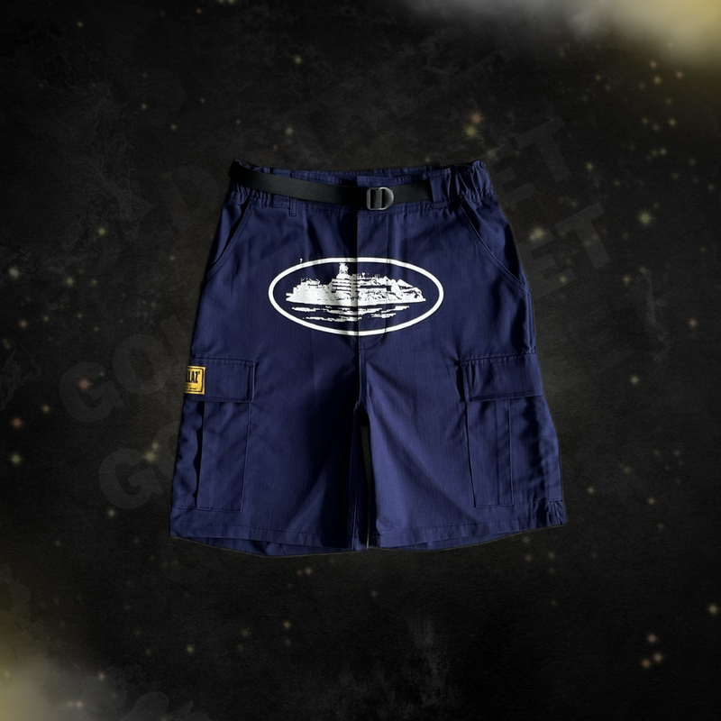 Bermuda Corteiz Cargo Navy Shorts