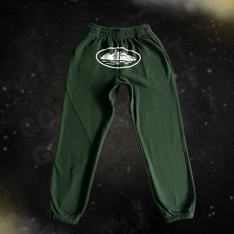 Calça Moletom Corteiz “Alcatraz Basic Jogging Green”