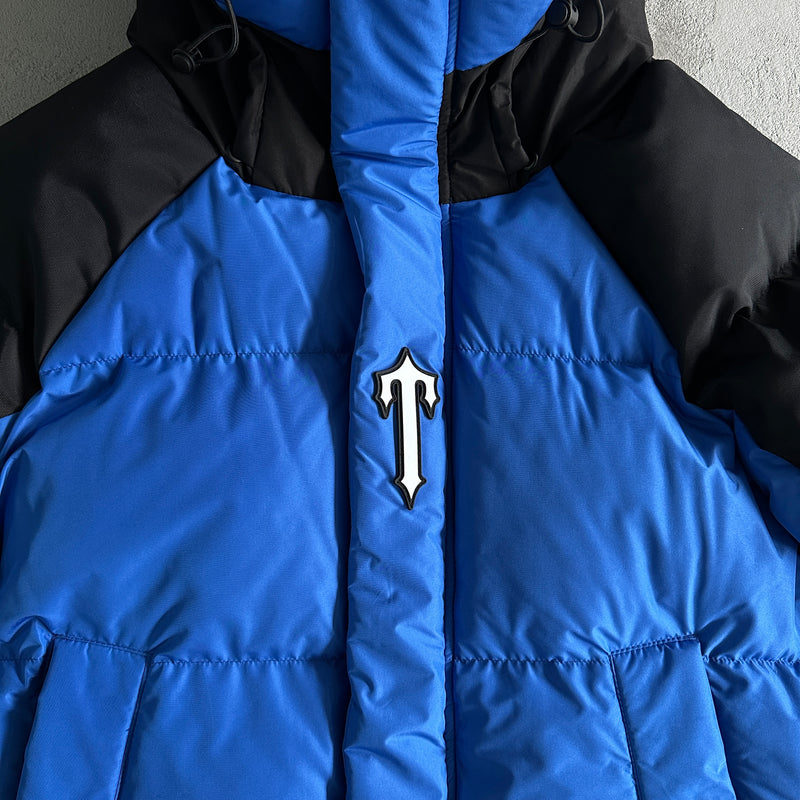 Jaqueta Trapstar "Decoded Arch Puffer Black Blue"