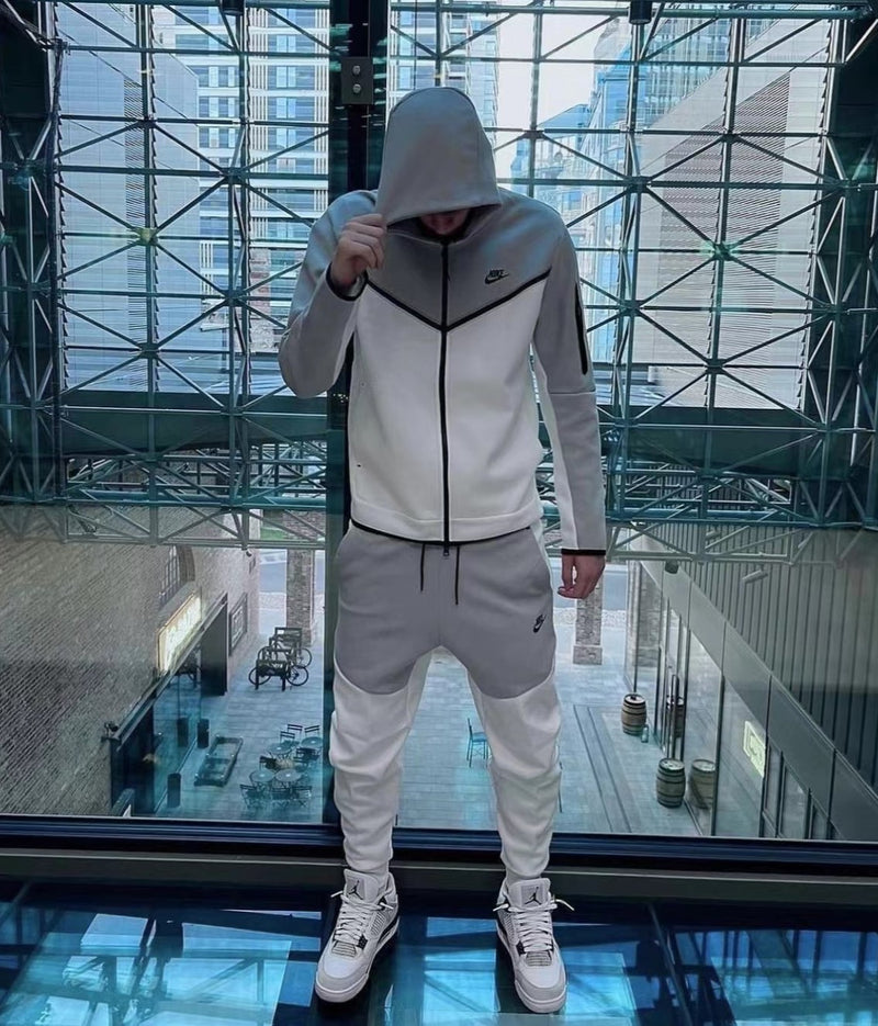 Conjunto Nike Tech Fleece"White/Grey"