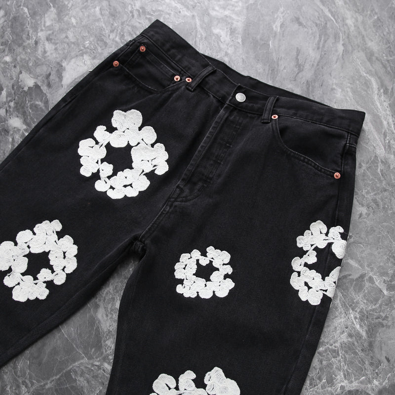 Calça Denim Tears x Levi’s Cotton Wreath Jean Black