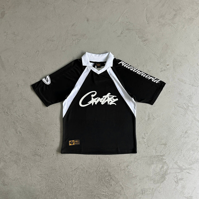 Camisa Corteiz "Panel Jersey Black"