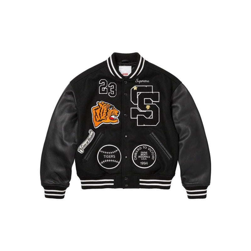 Jaqueta Supreme Tiger Varsity Jacket Black