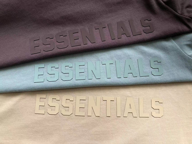 Fear of God Essentials "Flocking Letters Oversized Beige”