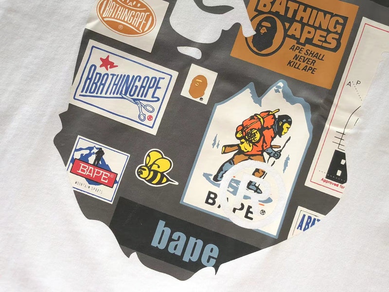 Camiseta BAPE "Multi Label By Bathing Ape White"