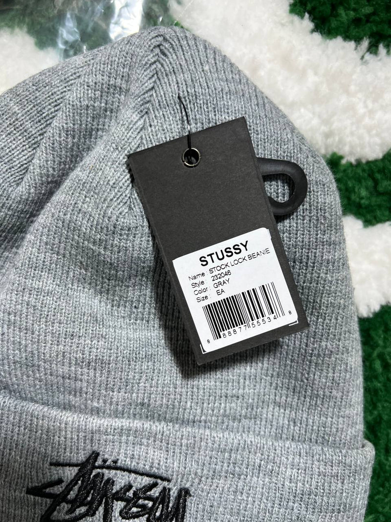 Touca Stüssy “Stock Lock Beanie Grey”