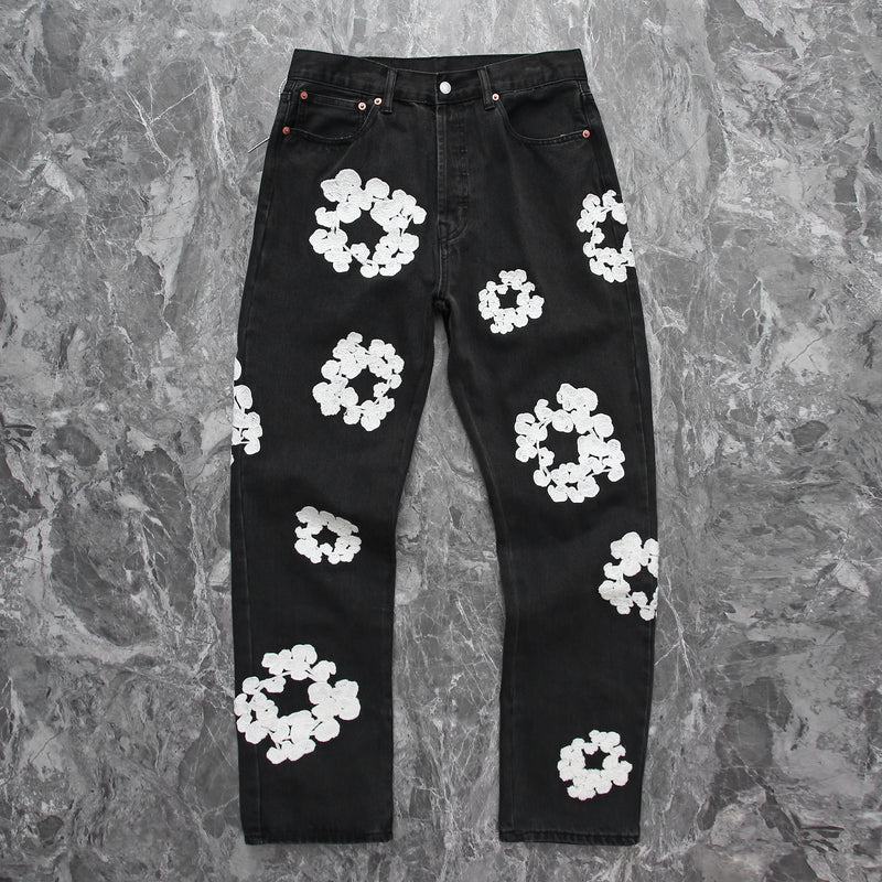 Calça Denim Tears x Levi’s Cotton Wreath Jean Black