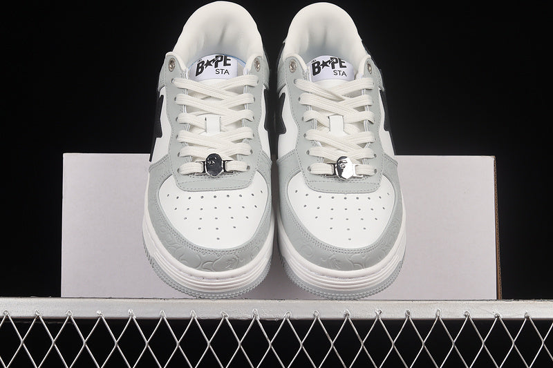 A Bathing Ape Bate Sta Low M2 White Grey