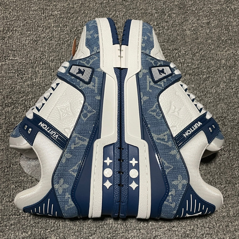 Louis Vuitton LV Trainer Monogram Denim White Blue