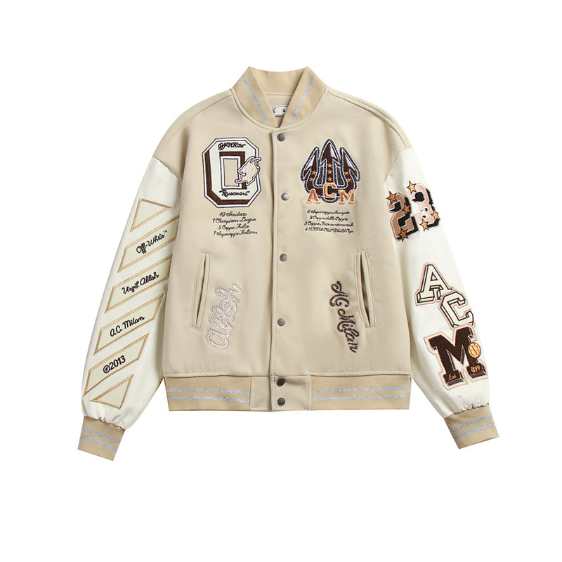 Jaqueta Off-White Varsity x AC Milan