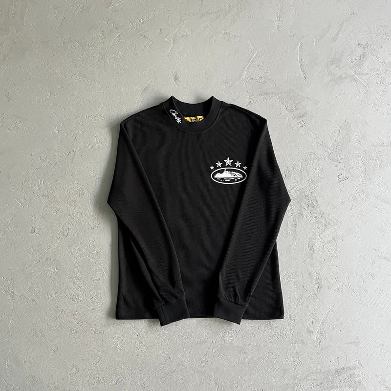 Camisa Long Sleeve 5th Anniversary Alcatraz Waffle Black