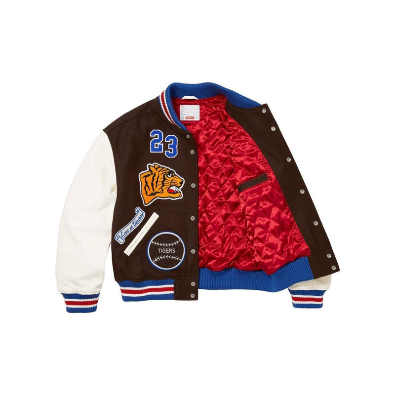 Jaqueta Supreme Tiger Varsity Jacket Brown