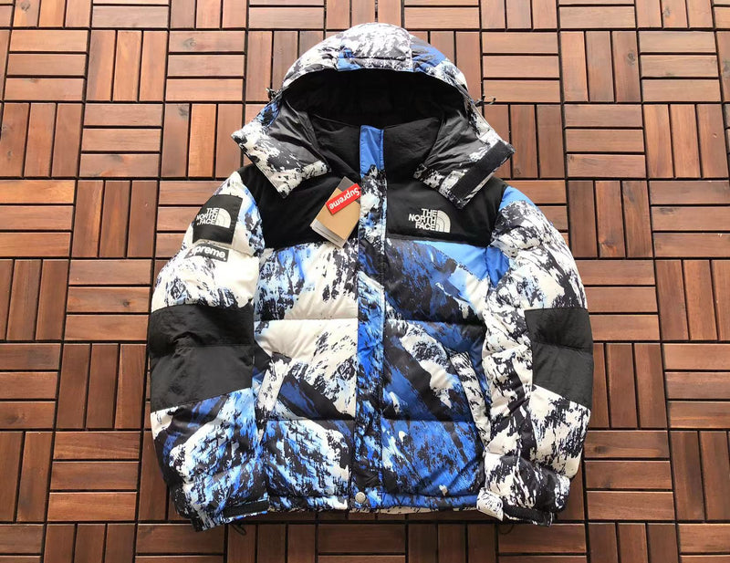 Jaqueta The North Face x Supreme "Mountain Baltoro Jacket Puffer Blue"