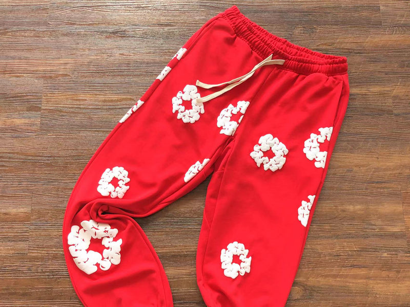 Calça Denim Tears The Cotton Wreath Red