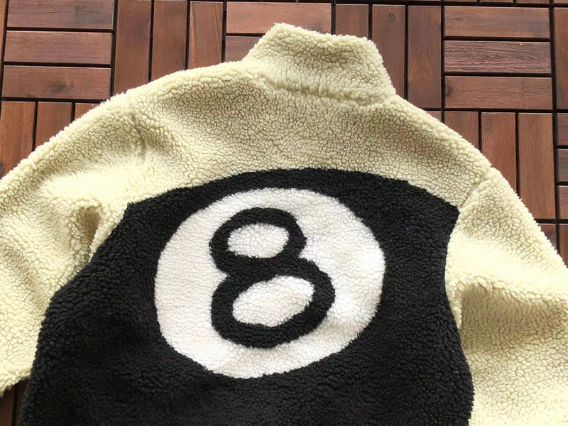 Jaqueta Stussy 8 Ball Sherpa Dupla Face