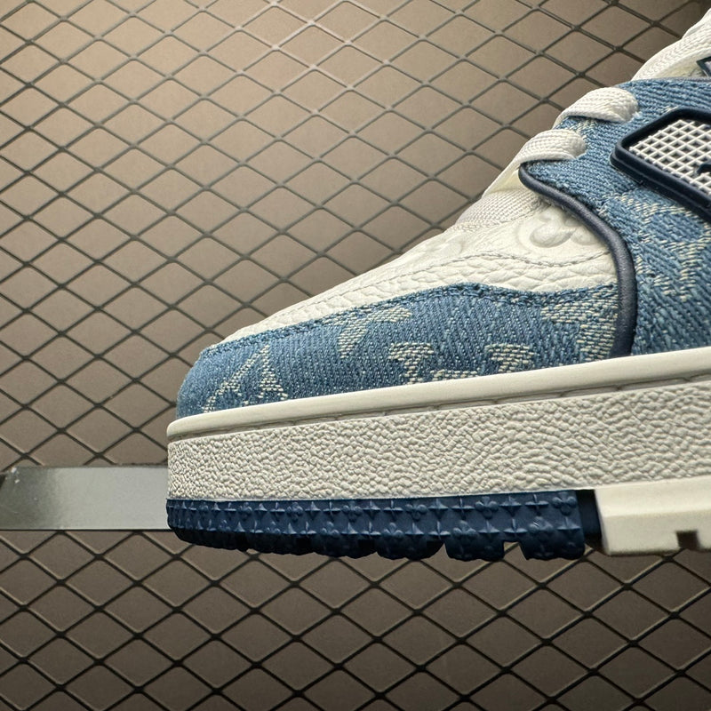 Louis Vuitton LV Trainer Monogram Denim White Blue