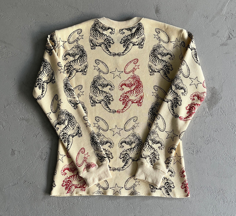 Camisa Manga Longa Corteiz “Twin Tigers Waffle Long Sleeve”