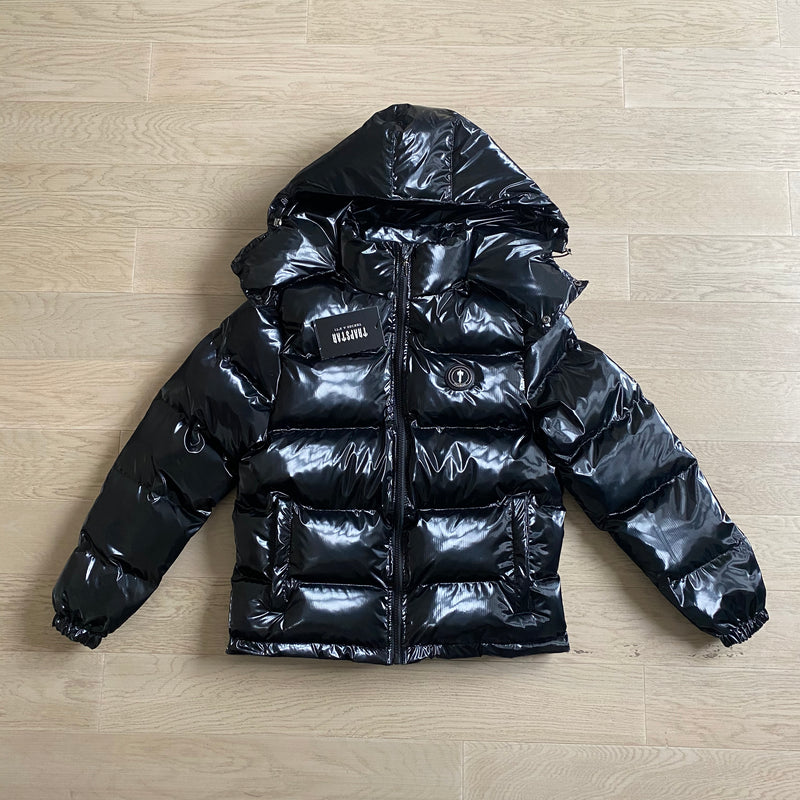 Jaqueta Trapstar "Shiny Black Irongate Jacket Detachable Hood"