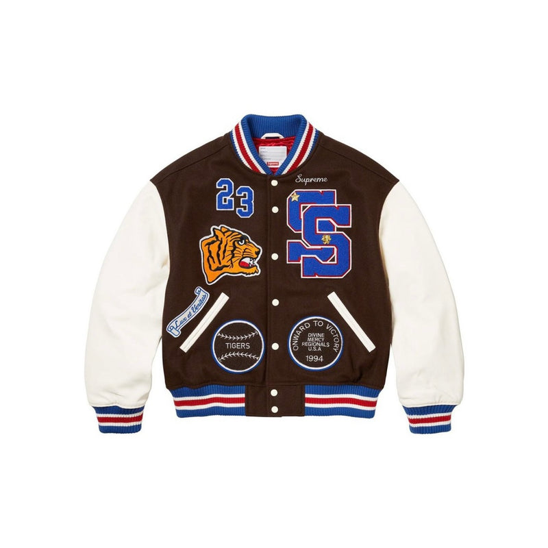 Jaqueta Supreme Tiger Varsity Jacket Brown