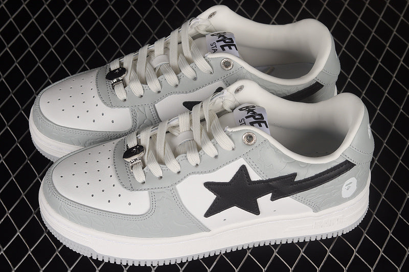 A Bathing Ape Bate Sta Low M2 White Grey