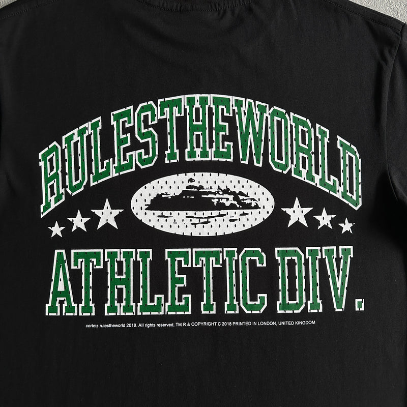 Camiseta Corteiz "Rules The World Athletic Div Black"