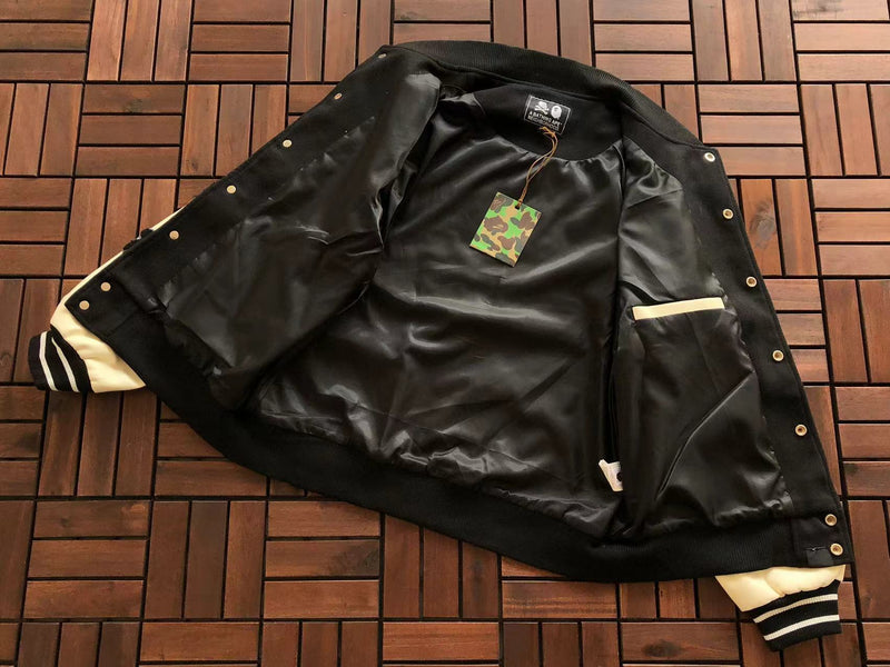 Jaqueta BAPE x Neighborhood Varsity Jacket Black