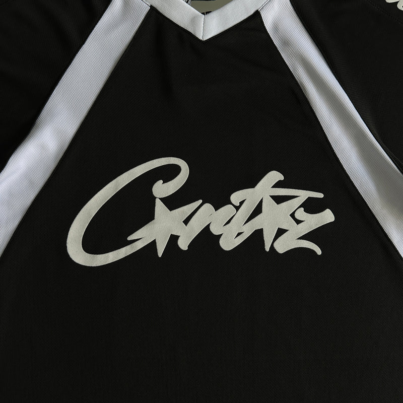 Camisa Corteiz "Panel Jersey Black"