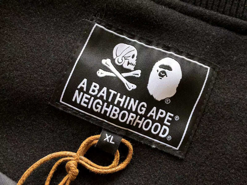 Jaqueta BAPE x Neighborhood Varsity Jacket Blue