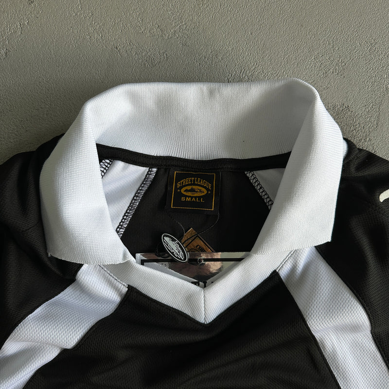 Camisa Corteiz "Panel Jersey Black"