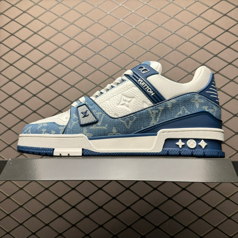 Louis Vuitton LV Trainer Monogram Denim White Blue