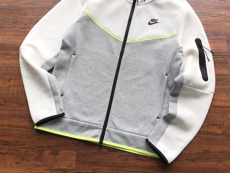 Jaqueta Nike Tech Fleece "White/Grey Green Detail"