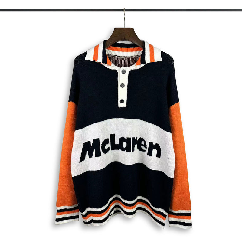 Suéter Rhude x McLaren Logo Polo Black/Orange