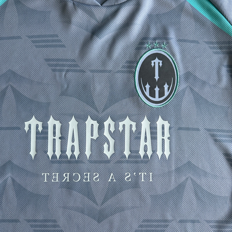 Camiseta Trapstar "Football t shirts Grey Sea Blue"