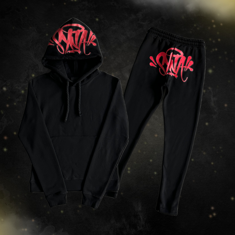 Conjunto Syna World SY Tracksuit Black/Red