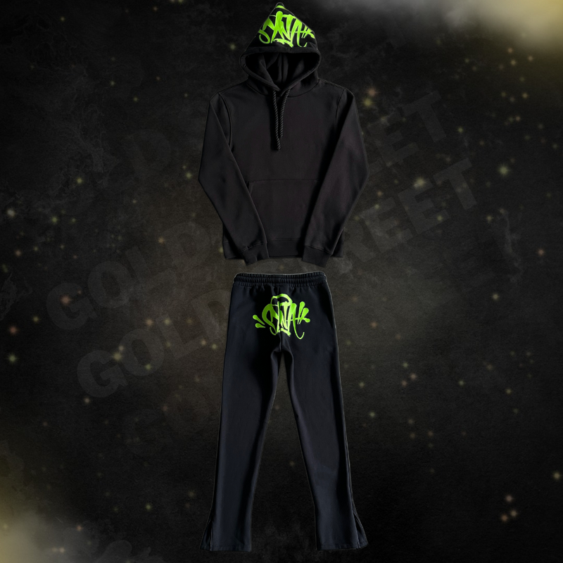 Conjunto Syna World "SY Tracksuit Black/Green"