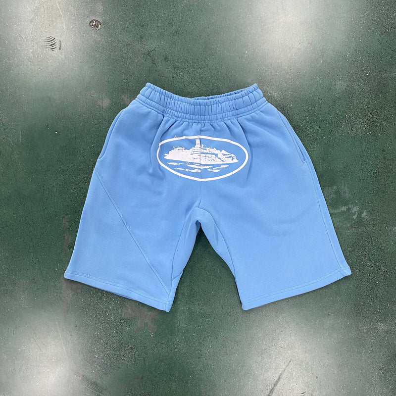 Bermuda Corteiz "Alcatraz Basic Shorts Ice Blue"